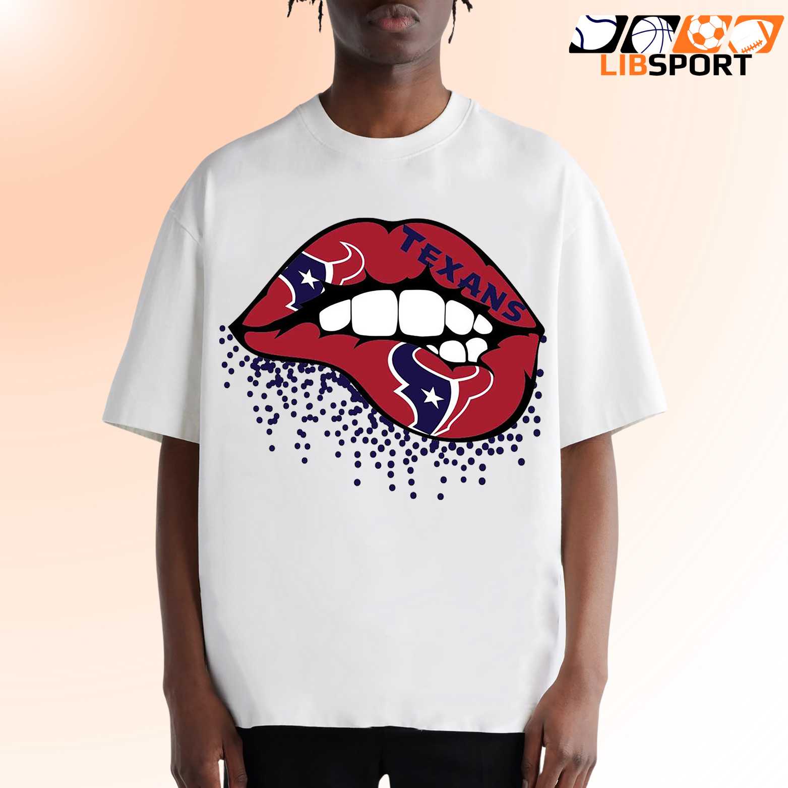 Houston Texans Lips T Shirt, Nfl Football Graphic Tee, Unisex Game Day Shirt